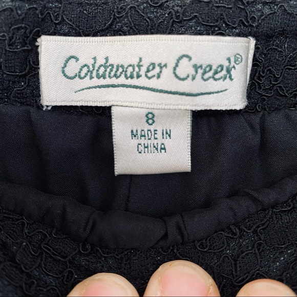 Coldwater Creek Black Floral Lace Overlay Pants Size 8 - Picture 4 of 6